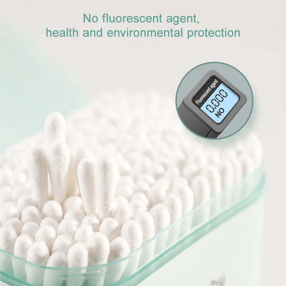 Organic Baby Cotton Swabs – 400PCS Safe & Gentle Care