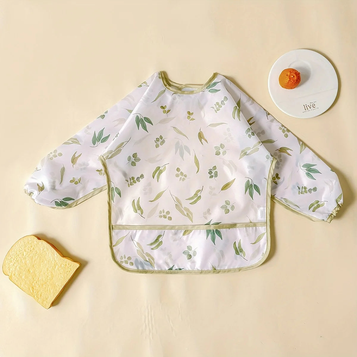 Waterproof Baby Bib with Sleeves – Cute Mess-Free Feeding
