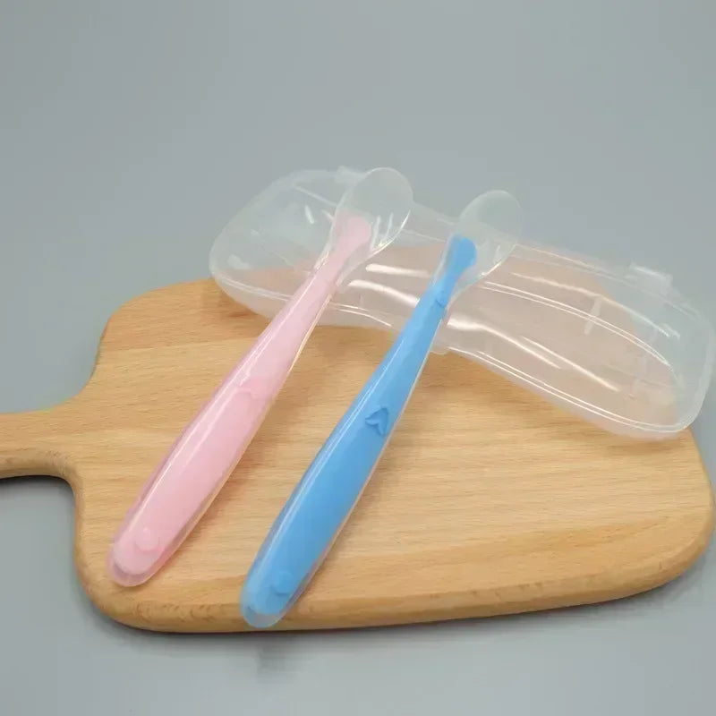 Silicone Baby Spoon Set – Soft Training for Easy Self-Feeding