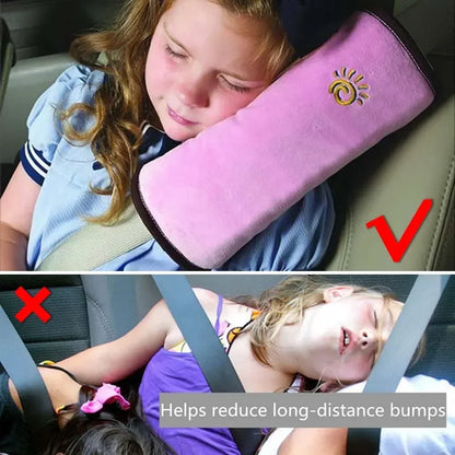 Kids Seat Belt Pillow – Soft Shoulder & Head Support for Car Trips