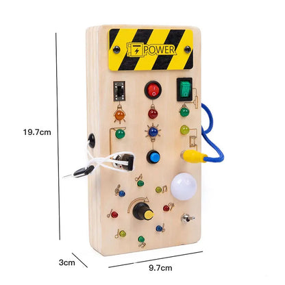 Montessori Busy Board LED Toy – Sensory Learning Fun