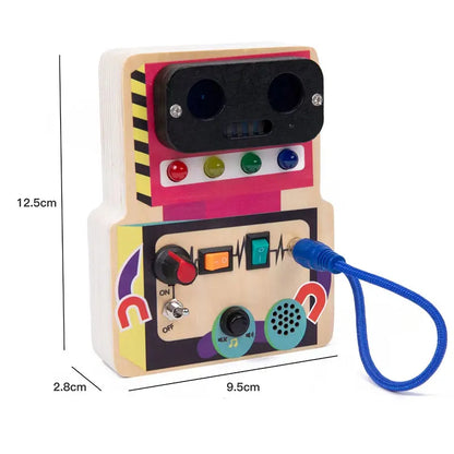 Montessori Busy Board LED Toy – Sensory Learning Fun