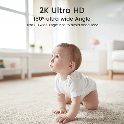 4MP WiFi Baby Monitor with Crying Detection & Night Vision