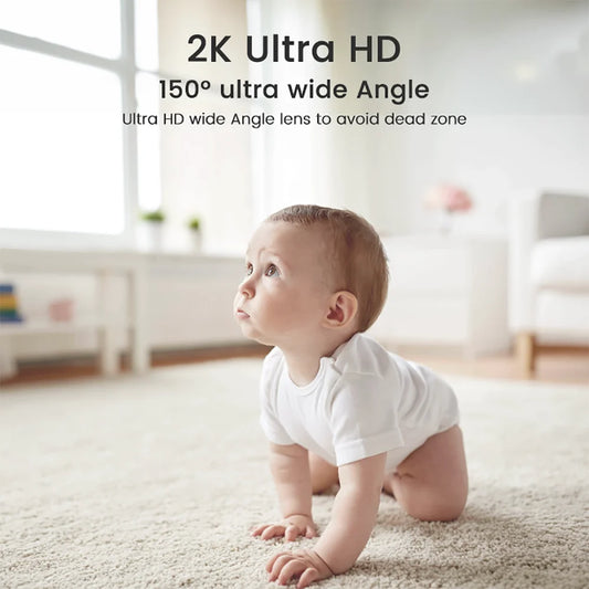 4MP WiFi Baby Monitor with Crying Detection & Night Vision