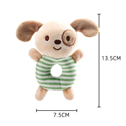 Baby Rattle Toy Plush Animal – Soft Sensory Learning Ring