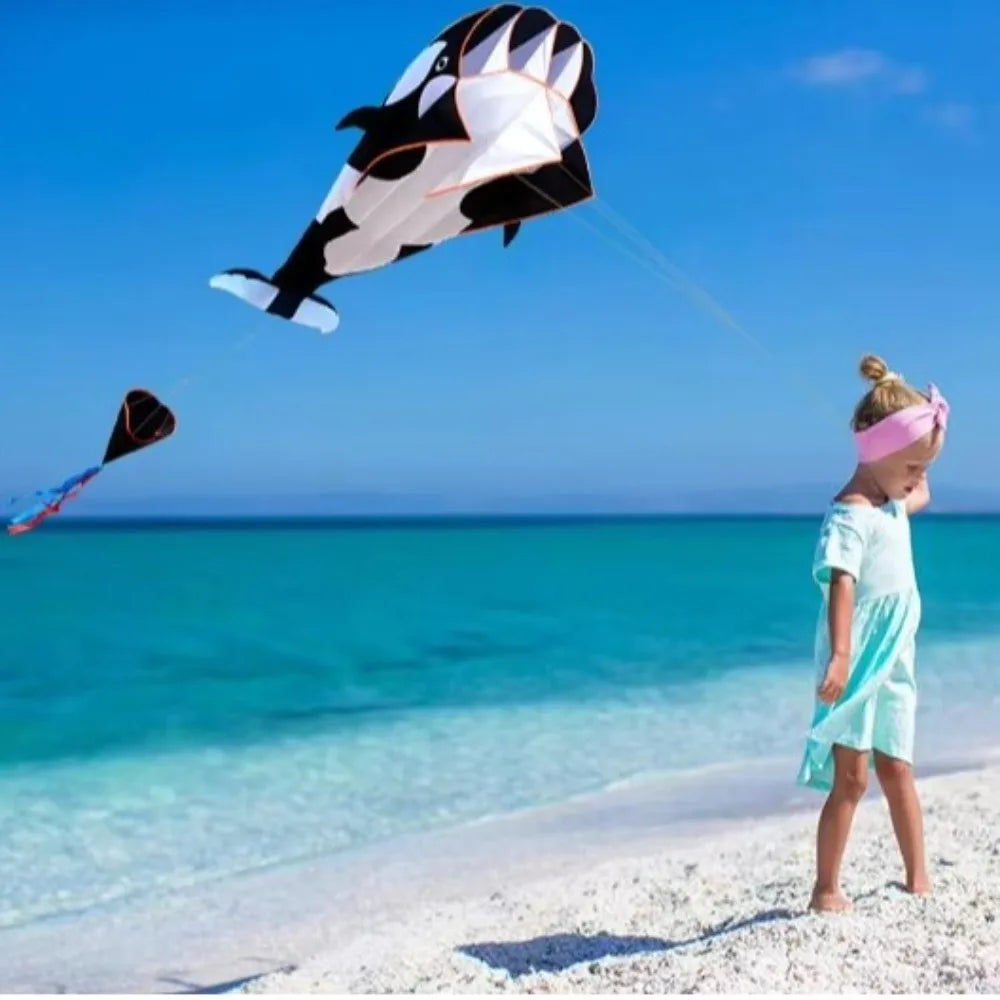 Whale Dolphin Kite 2.2m – Easy-Fly Outdoor Fun with Long Tail