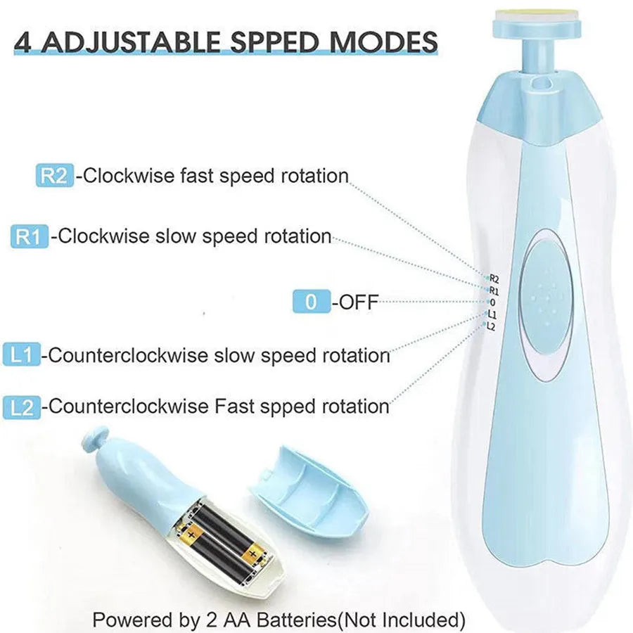 Electric Baby Nail Trimmer – Safe & Multifunctional Grooming