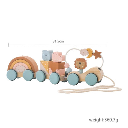 Wooden Train Toy for Kids – Montessori Learning & Number Fun