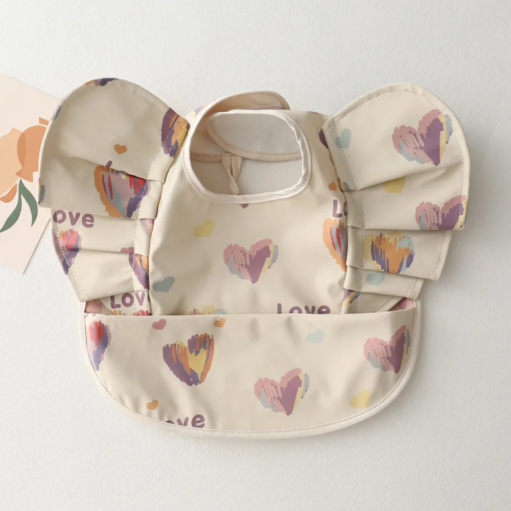 Waterproof Baby Bib with Pocket – Easy Clean & Soft PU