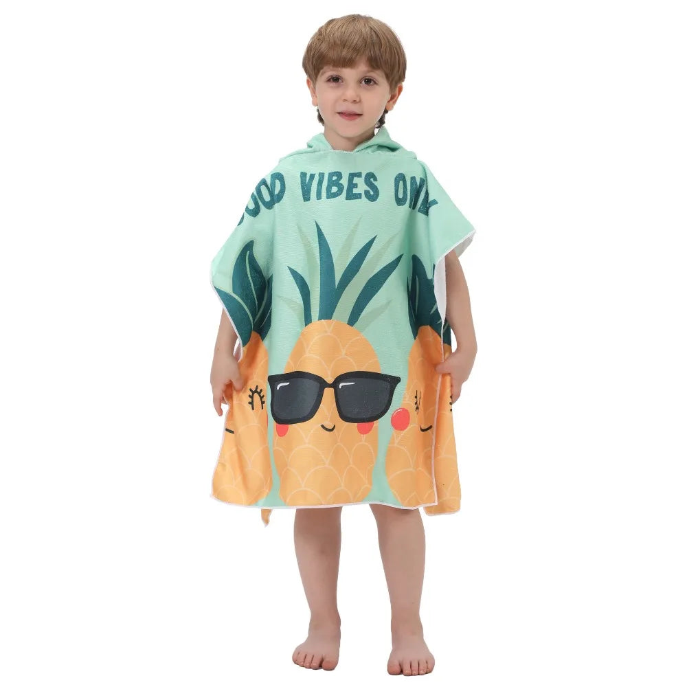 Children’s Hooded Beach Towel – Quick-Dry Microfiber Comfort