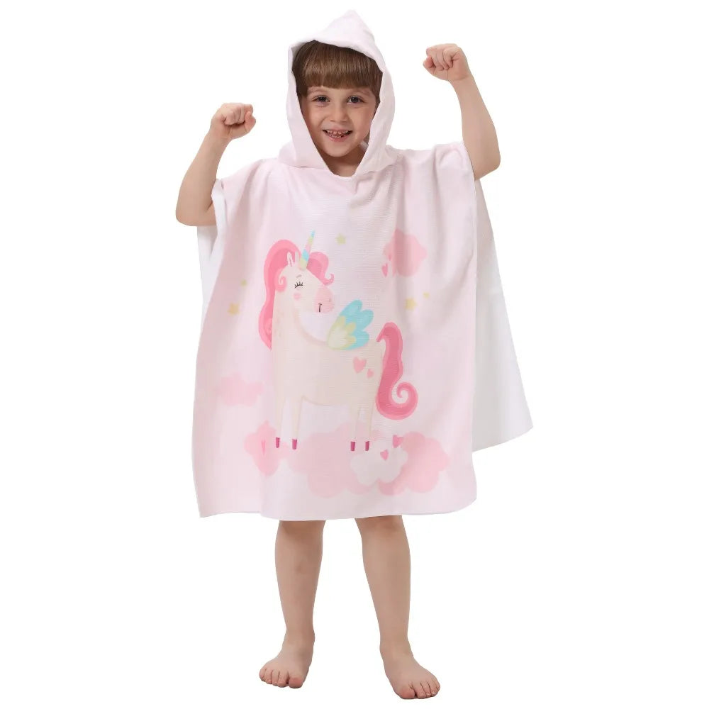 Children’s Hooded Beach Towel – Quick-Dry Microfiber Comfort