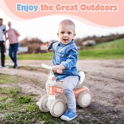 Baby Balance Bike 4 Wheels – Safe First Ride for 1–2 Years