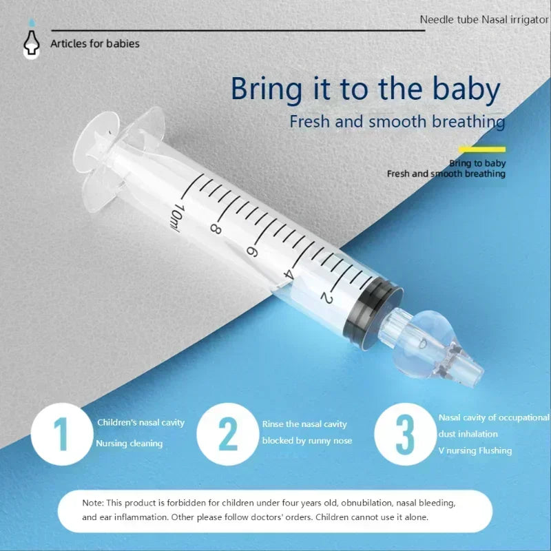 Baby Nasal Aspirator Syringe Safe Reusable Nose Cleaner