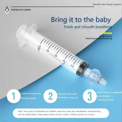 Baby Nasal Aspirator Syringe Safe Reusable Nose Cleaner