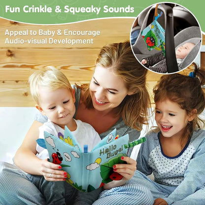 Baby Soft Cloth Book – Crinkle Marine Animal Sensory Fun