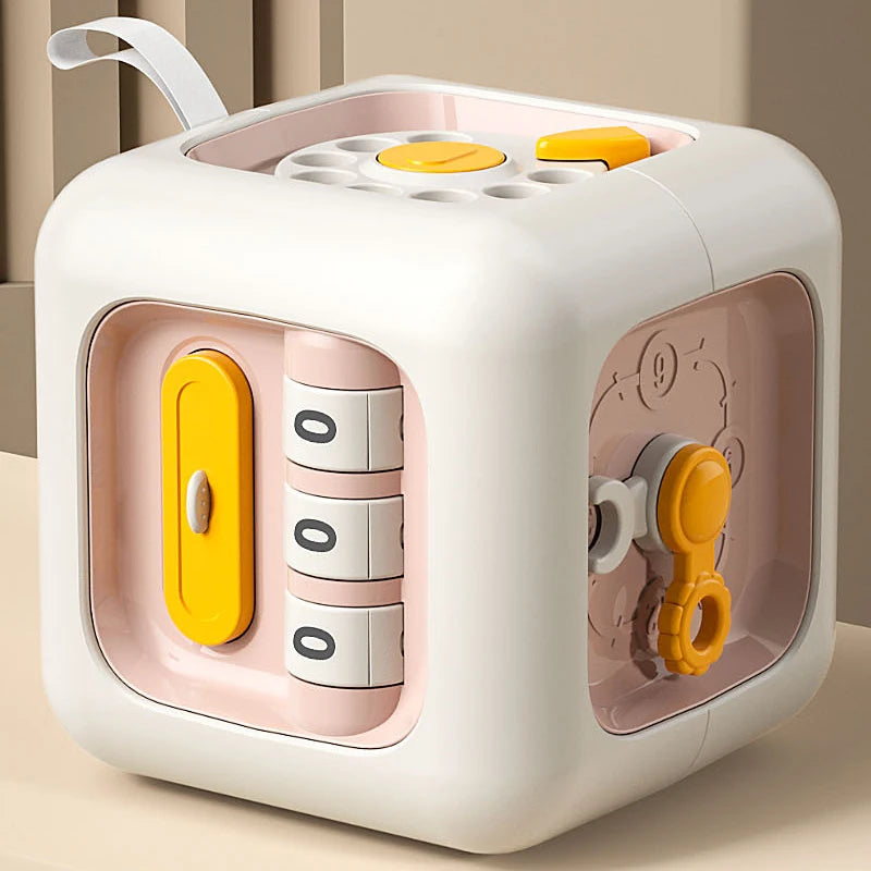 6-in-1 Montessori Busy Cube – Educational Skills Toy for Kids