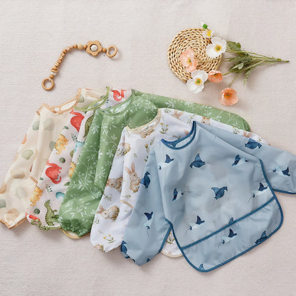 Waterproof Baby Bib with Sleeves – Cute Mess-Free Feeding