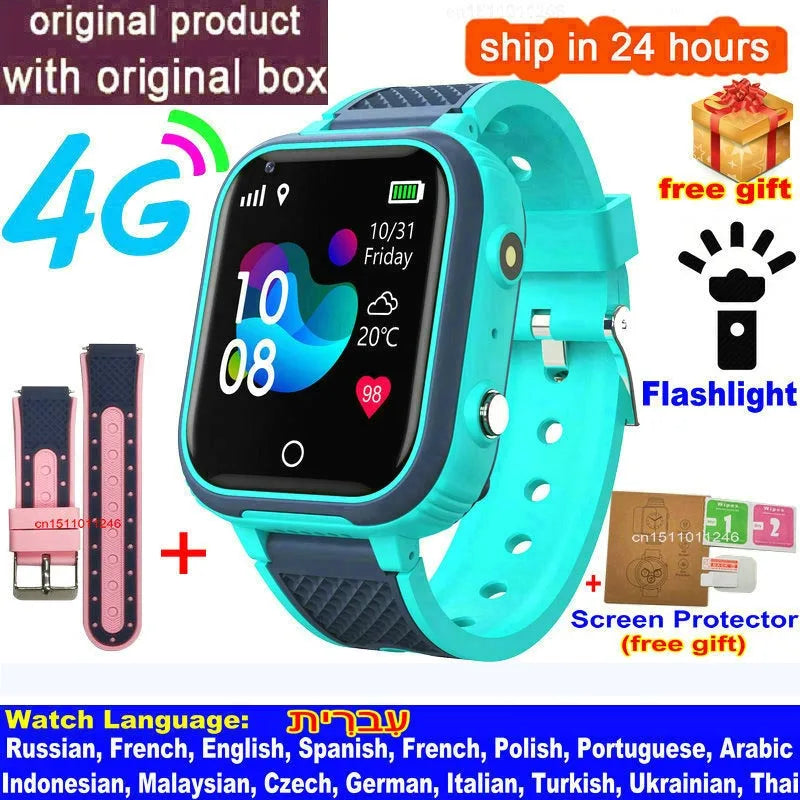 4G Kids Smartwatch with GPS & Video Call Safety