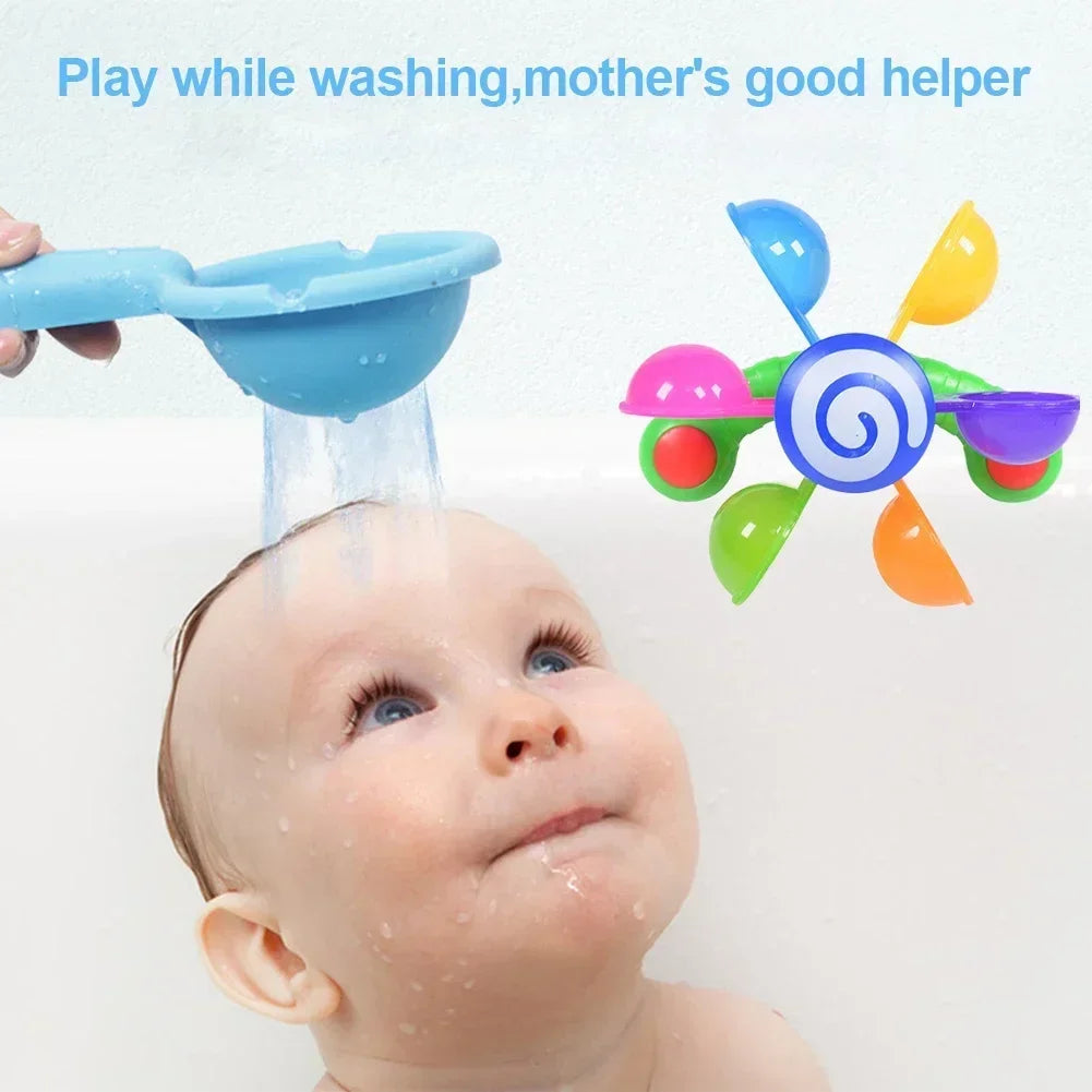 Rainbow Windmill Baby Bath Toy – Colorful Water Fun