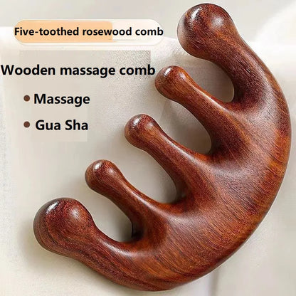 Wooden Scalp Massager Comb for Relaxing Head & Hair Care