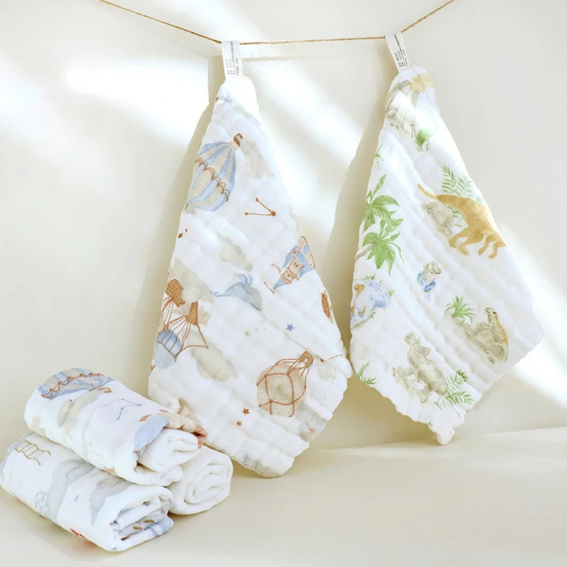 6-Layer Cotton Baby Face Towels – Ultra-Soft & Absorbent