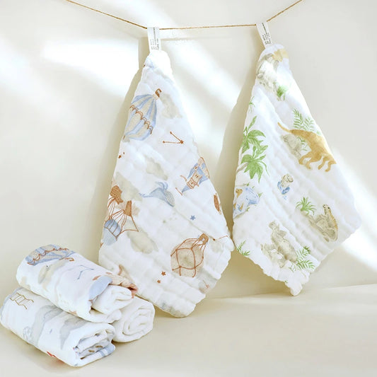 6-Layer Cotton Baby Face Towels – Ultra-Soft & Absorbent