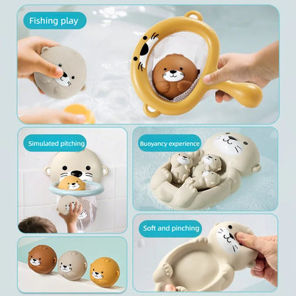 Baby Bath Toys Floating Animal Set Fun Water Play for Kids