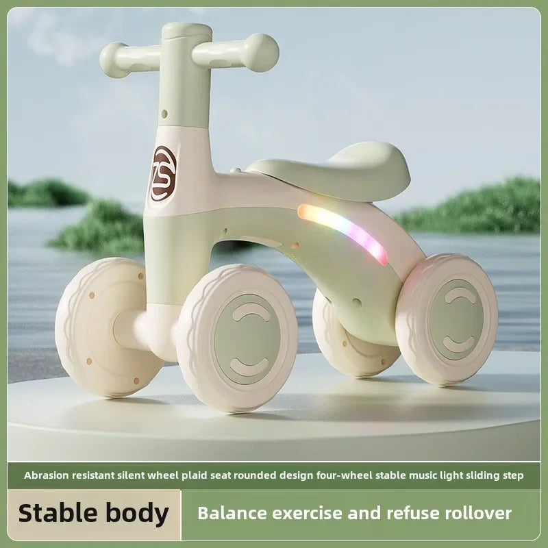 Baby Balance Bike with Anti-Tip Design for Safe Learning