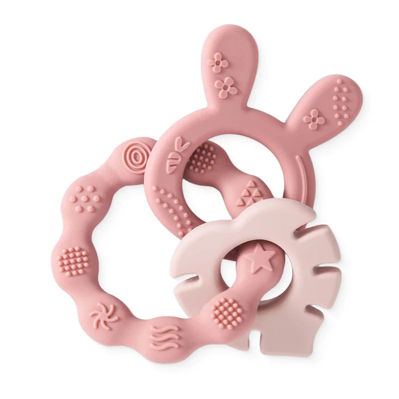 Baby Silicone Teether Ring – BPA-Free Comfort & Fun