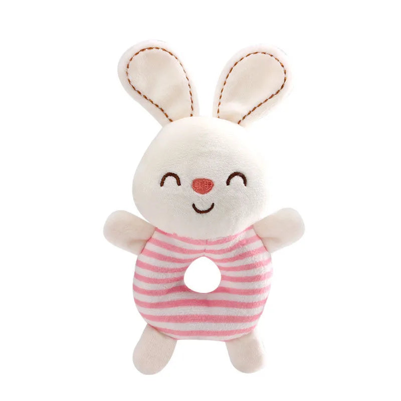 Baby Rattle Toy Plush Animal – Soft Sensory Learning Ring