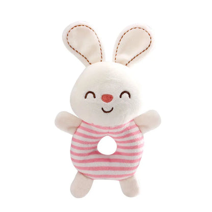 Baby Rattle Toy Plush Animal – Soft Sensory Learning Ring
