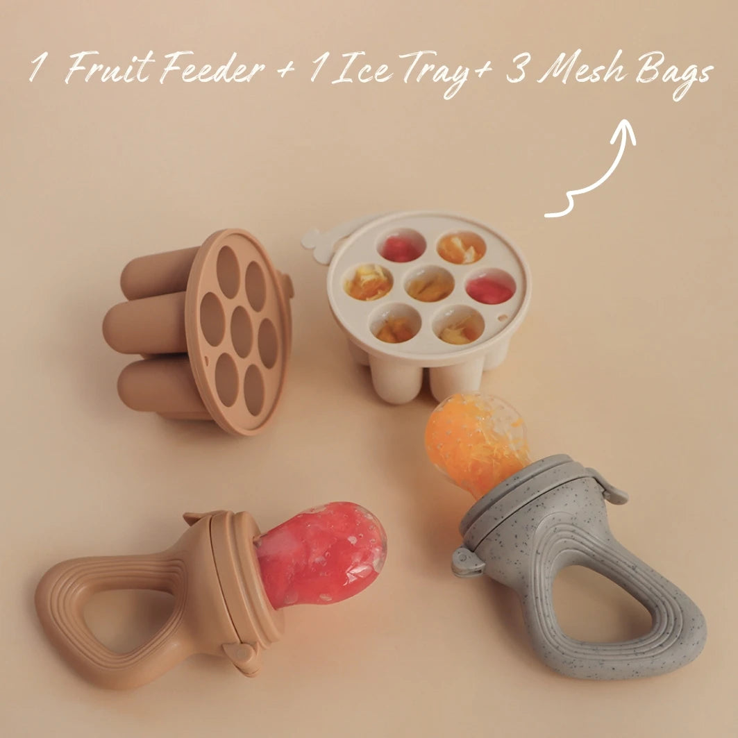 Baby Fruit Feeder Teether – Safe Self-Feeding & Freezer Set