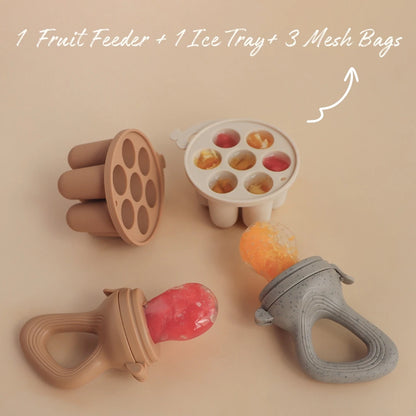Baby Fruit Feeder Teether – Safe Self-Feeding & Freezer Set
