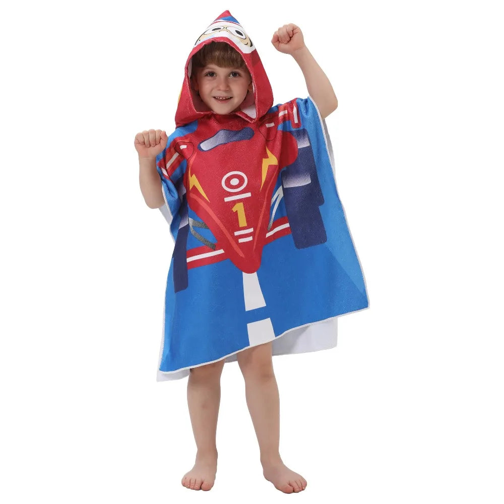 Children’s Hooded Beach Towel – Quick-Dry Microfiber Comfort