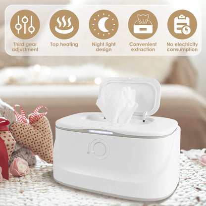 USB Baby Wipe Warmer with LED Light & Adjustable Heat