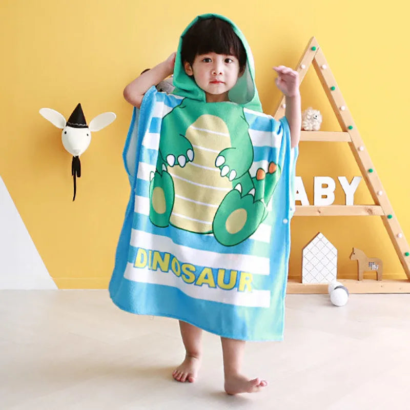 Cartoon Baby Hooded Bath Towel – Soft & Quick-Dry Cloak