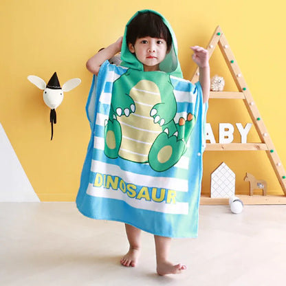 Cartoon Baby Hooded Bath Towel – Soft & Quick-Dry Cloak
