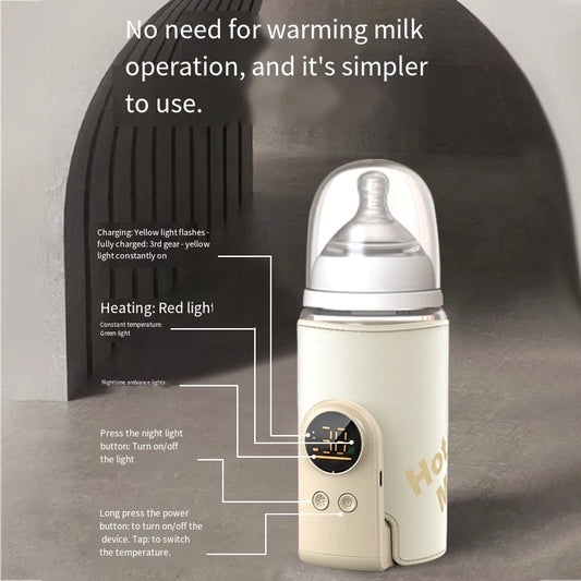 USB Baby Bottle Warmer Smart Temperature Control Sleeve