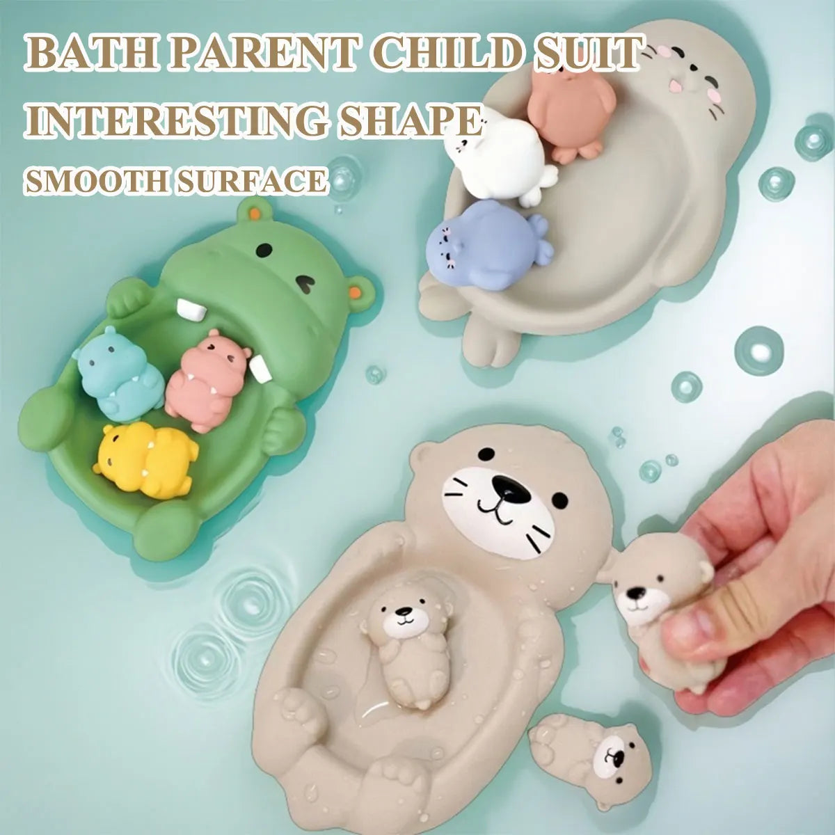 Baby Bath Toys Floating Animal Set Fun Water Play for Kids