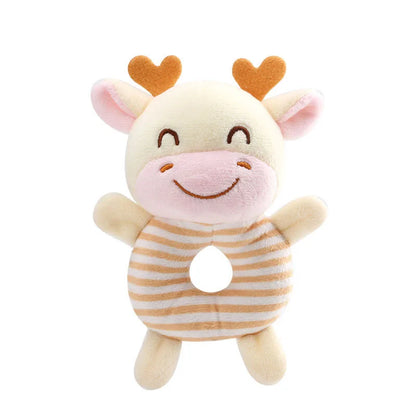 Baby Rattle Toy Plush Animal – Soft Sensory Learning Ring