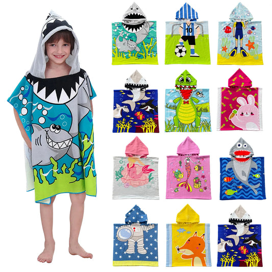 Cartoon Baby Hooded Bath Towel – Soft & Quick-Dry Cloak