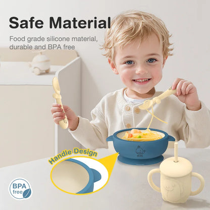 Children's Silicone Tableware Set – Safe & Easy Feeding