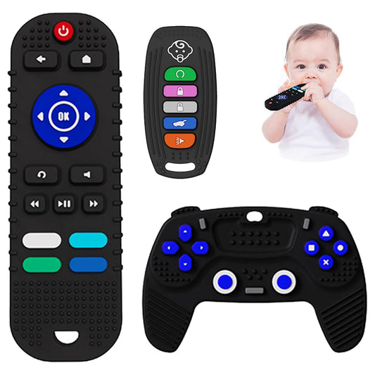Silicone Baby Teether – TV Remote Toy for Gum Relief