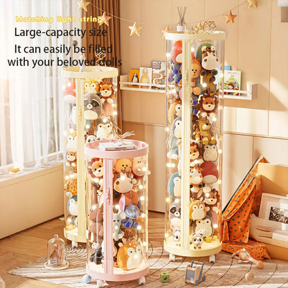 Transparent Doll Storage Box for Organized Toy Display