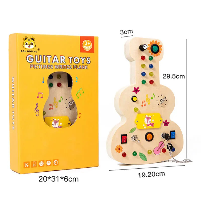 Montessori Busy Board LED Toy – Sensory Learning Fun