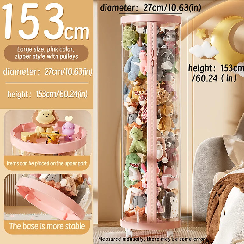 Transparent Doll Storage Box for Organized Toy Display