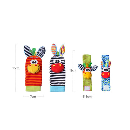 Baby Rattle Toys – Soft Wrist & Foot Socks for Infants