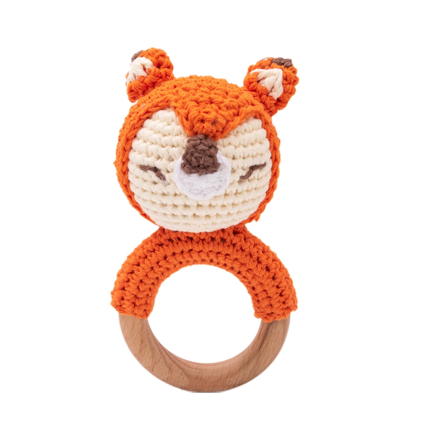 Baby Rattle Bear – Soft Crochet Montessori Toy