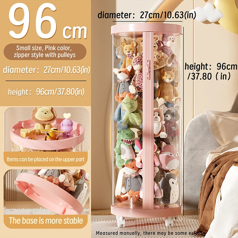 Transparent Doll Storage Box for Organized Toy Display