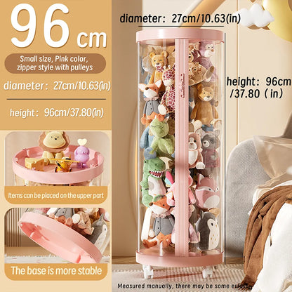 Transparent Doll Storage Box for Organized Toy Display